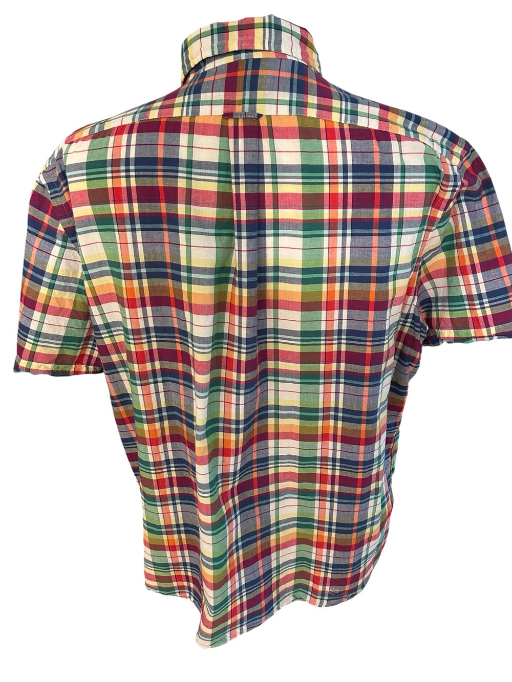 RALPH LAUREN Authentic Indian Madras Plaid Short Sleeve Button Down Shirt XL - Picture 6 of 11